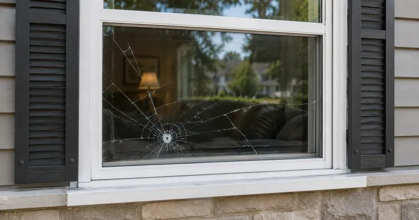 technician measuring window opening for emergency glass replacement St. Johns, Thorold