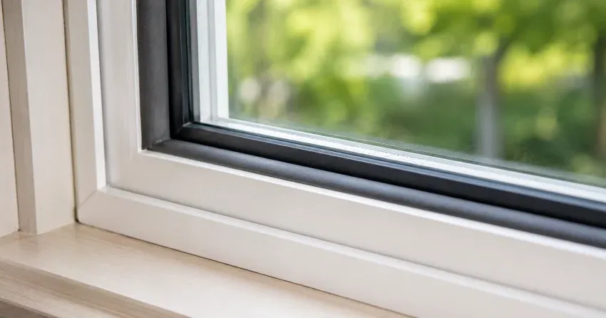 technician inspecting window weatherstripping for drafty window repair DeCew, Thorold